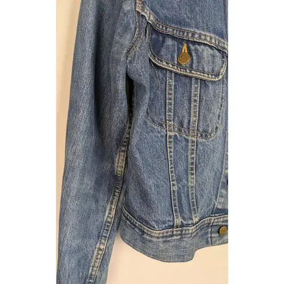 1970's Lee Riders fitted denim jacket, true vintage worn in sanforized blue jean